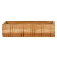 Küchen Organizer Set aus Bambus 2tlg Natur honigbraun Regalbox Küche