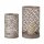 Boltze Windlicht Christina 2er-Set Grau Shabby-Look