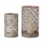 Boltze Windlicht Christina 2er-Set Grau Shabby-Look