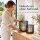 Windlicht schwarz 2er Set 12x14 15x20 matt Metall Glas rund