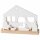 Krippe modern 29,5x5cm Natur Weiß - Holz Weihnachtskrippe Aufstellen