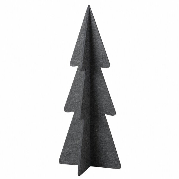 Deko Baum modern 50x120cm Grau Dunkelgrau Textil Weihnachten