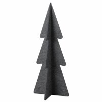 Deko Baum modern 50x120cm Grau Dunkelgrau Textil Weihnachten