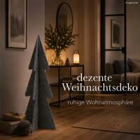Deko Baum modern 50x120cm Grau Dunkelgrau Textil Weihnachten