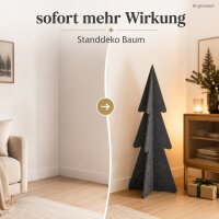 Deko Baum modern 50x120cm Grau Dunkelgrau Textil Weihnachten