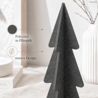 Deko Baum modern 50x120cm Grau Dunkelgrau Textil Weihnachten