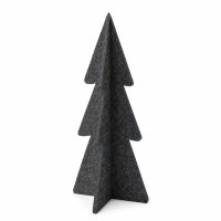 Deko Baum grau 35x79cm Grau Dunkelgrau Polyester Winterdeko