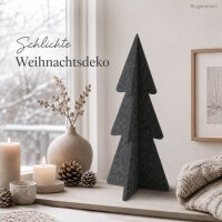 Deko Baum grau 35x79cm Grau Dunkelgrau Polyester Winterdeko
