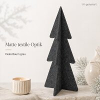 Deko Baum grau 35x79cm Grau Dunkelgrau Polyester Winterdeko