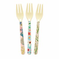 Kindergabel Melamin 14,5cm Bunt Elfenbein Kuchengabel...