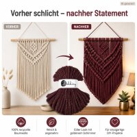 Baumwollkordel 9mm 30m Rot Golden Burgundy - geflochtene Kordel
