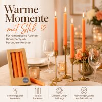 Boltze Home Stabkerze Melia 4er-SET - Orange