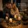 LED Adventskranz schwarz 41x41x11 Metall mit 300 LED Outdoor
