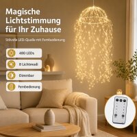 Lichterkette Qualle mit LED-Strängen - 480 LEDs 30 x 30 cm