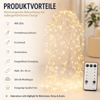 Lichterkette Qualle mit LED-Strängen - 480 LEDs 30 x 30 cm
