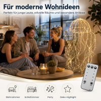 Lichterkette Qualle mit LED-Strängen - 300 LEDs 20 x 20 cm