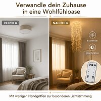 Hängende LED Lichterkette Qualle 45x45cm Weiß - Goldfarben Metall