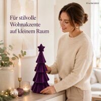 Kunststofftanne 13x30cm Lila - Samt Tanne für Tischdeko Weihnachten