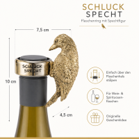 Flaschenring Specht Gold - Schluckspecht