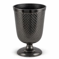 Aluminium Vase 19x19x32cm Schwarz Anthrazit Kelchvase...