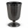 Aluminium Vase 19x19x32cm Schwarz Anthrazit Kelchvase Wohndeko