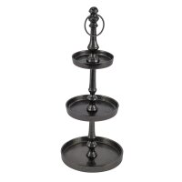 Aluminium Etagere 16x16x41cm Schwarz Anthrazit für...