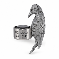 Flaschenring Specht Silber - Schluckspecht