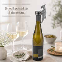 Flaschenring Ziege Silber - Saufziege