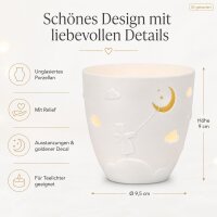 Räder Windlicht Engel Mond