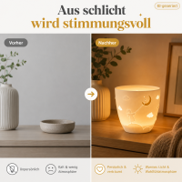 Räder Windlicht Engel Mond