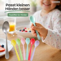 Kinder Teelöffel 14,5cm Bunt - 6er Set aus Melamin für kleine Hände