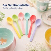 Kinder Teelöffel 14,5cm Bunt - 6er Set aus Melamin für kleine Hände