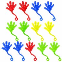 Klatschhände 12er Bunt Transparent Sticky Hands...