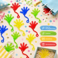 Klatschhände 12er Bunt Transparent Sticky Hands für Mitgebsel