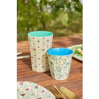 Rice Melamin Becher Medium mit Sommer Blumen Print