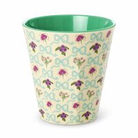 Melamin Becher 250ml Creme Vanille - Blumenbecher...
