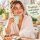 Melamin Becher 250ml Creme Vanille - Blumenbecher mintgrün aus Melamin
