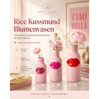 Rice Keramik Vase Kussmund - 6,5 x 14 cm