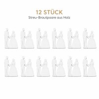 Streudeko Brautpaar - 12 Stück