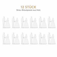 Streudeko Brautpaar - 12 Stück