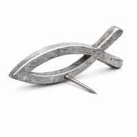 Kerzenstecker Fisch aus Aluminium