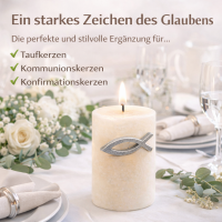 Kerzenstecker Fisch aus Aluminium