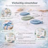 Streudeko Fische 8-Stück - Grün Blau Weiß