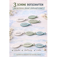 Streudeko Fische 8-Stück - Grün Blau Weiß