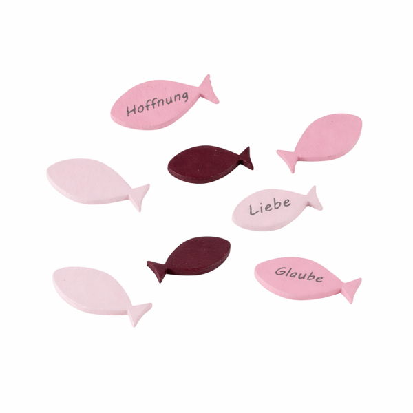 Streudeko Fische 8-Stück - Rosa Rot