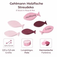 Streudeko Fische 8-Stück - Rosa Rot