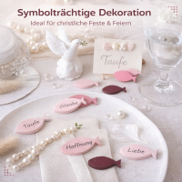 Streudeko Fische 8-Stück - Rosa Rot