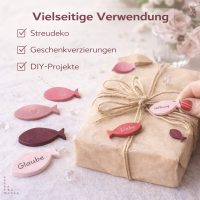 Streudeko Fische 8-Stück - Rosa Rot