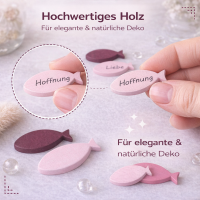 Streudeko Fische 8-Stück - Rosa Rot