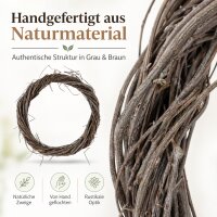 Türkranz Weidenkranz Natur 25 x 25 x 3 cm